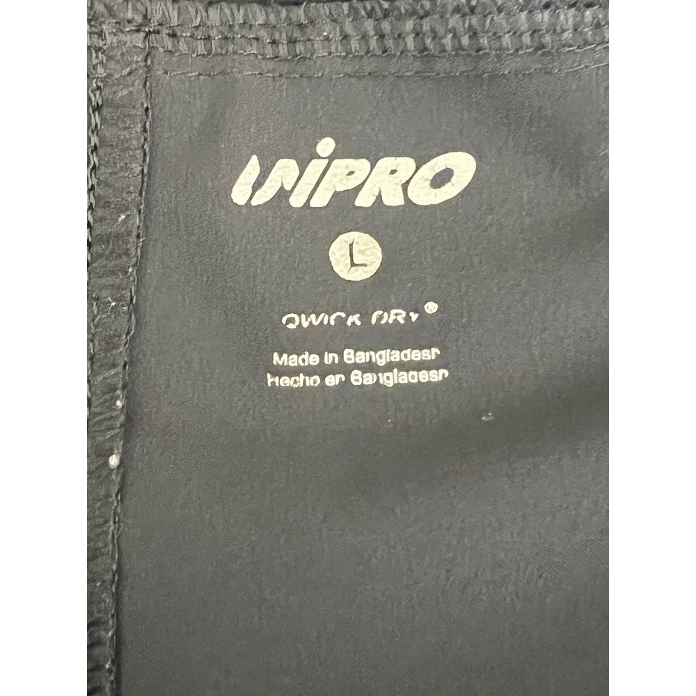 Unipro Mens Quick Dry Athletic Shorts Black Neon Yellow Drawstring Size L